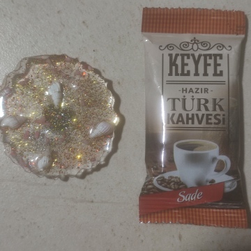 Deniz Kabuklu Mağnet + Kahve 